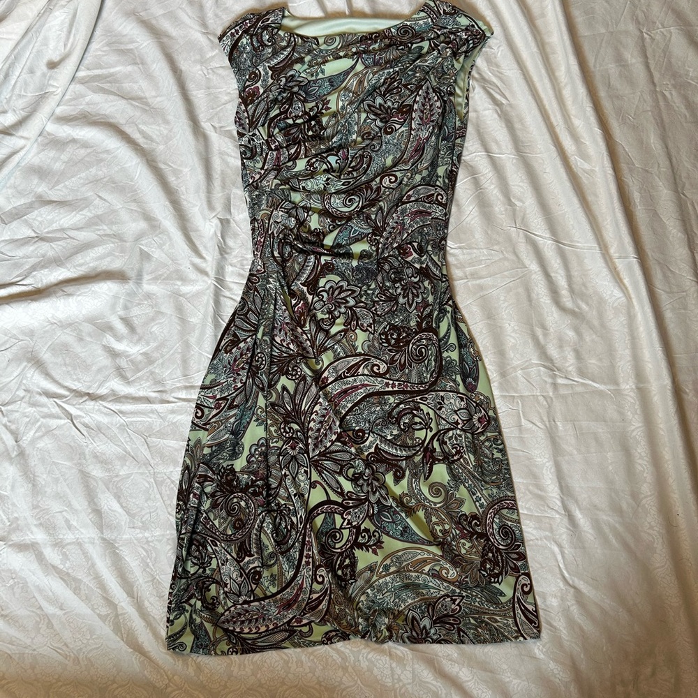 Vintage Y2K Elegant Paisley Print Dress